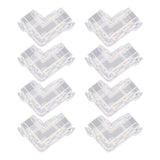 8pcs COB Connector Professional 2Pin 8mm Transparent L Shaped LED Strip Light Connectors for COB LED Strip Light - Extra Image