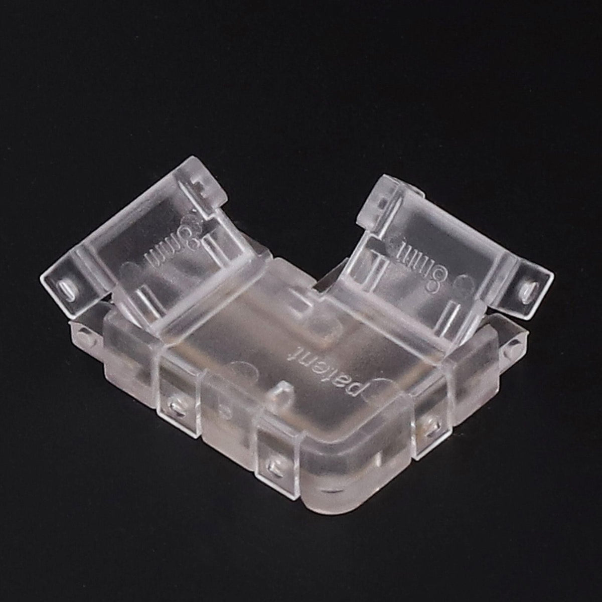 8pcs COB Connector Professional 2Pin 8mm Transparent L Shaped LED Strip Light Connectors for COB LED Strip Light