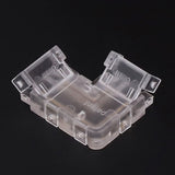 8pcs COB Connector Professional 2Pin 8mm Transparent L Shaped LED Strip Light Connectors for COB LED Strip Light