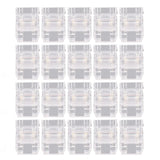 20PCS LED Strip to Wire Connector 2 Pin Transparent Solderless Gapless LED Adapter Connectors - Side View