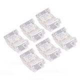 20PCS LED Strip to Wire Connector 2 Pin Transparent Solderless Gapless LED Adapter Connectors