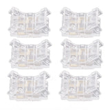 20PCS LED Strip to Wire Connector 2 Pin Transparent Solderless Gapless LED Adapter Connectors - 45-Degree Angle