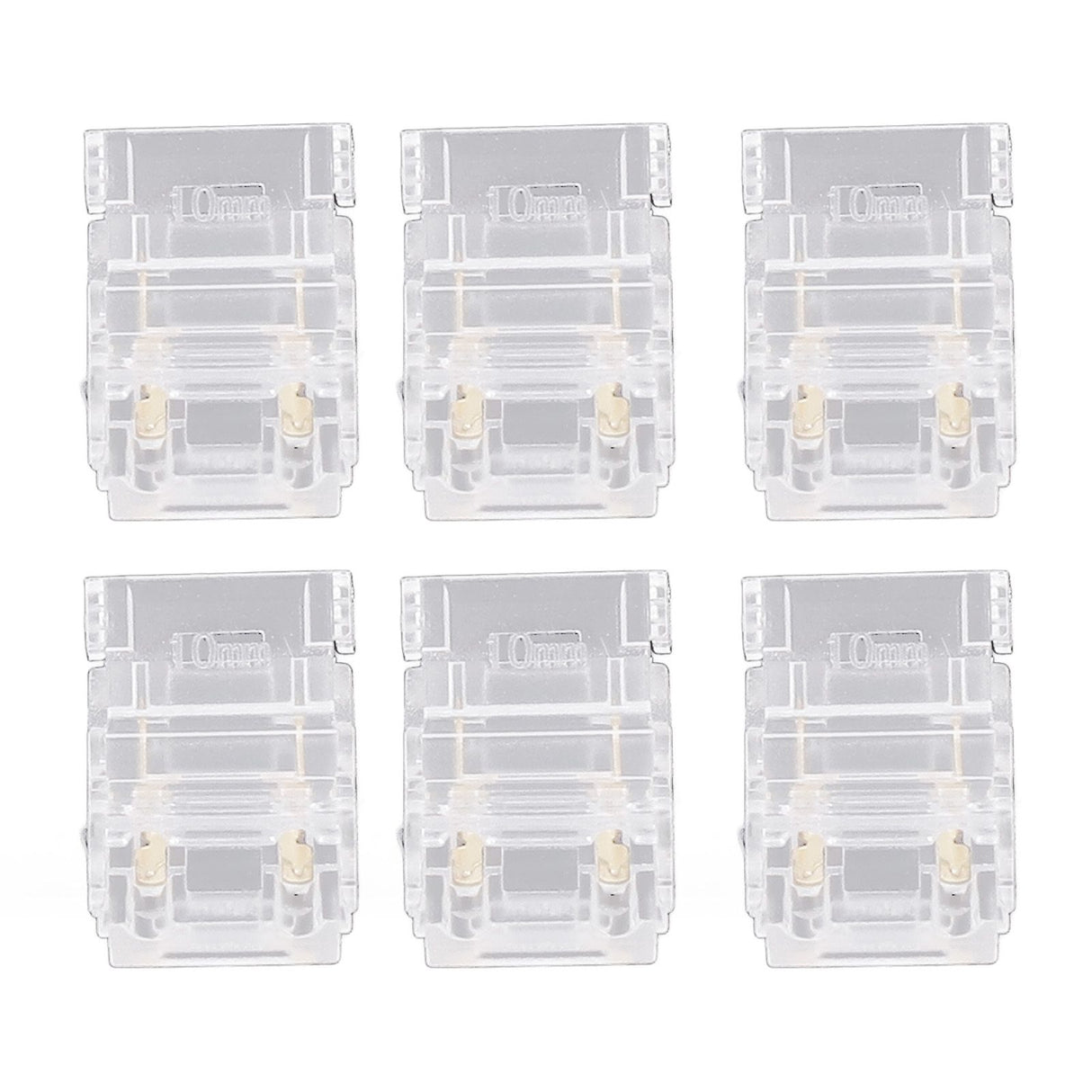 20PCS LED Strip to Wire Connector 2 Pin Transparent Solderless Gapless LED Adapter Connectors