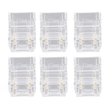 20PCS LED Strip to Wire Connector 2 Pin Transparent Solderless Gapless LED Adapter Connectors