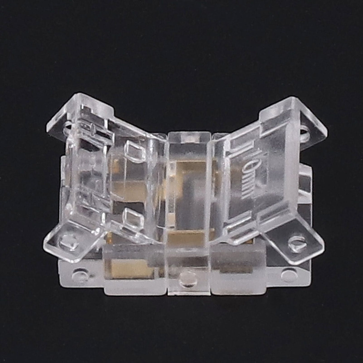 20PCS LED Strip to Wire Connector 2 Pin Transparent Solderless Gapless LED Adapter Connectors
