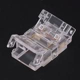 20PCS LED Strip to Wire Connector 2 Pin Transparent Solderless Gapless LED Adapter Connectors