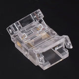 20PCS LED Strip to Wire Connector 2 Pin Transparent Solderless Gapless LED Adapter Connectors