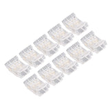 10Pcs COB LED Strip to Wire Connector 4Pin 10mm Transparent Solderless LED Adapter Connectors for Home School Office - Top-Down View