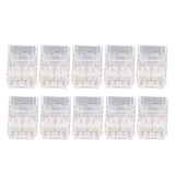 10Pcs COB LED Strip to Wire Connector 4Pin 10mm Transparent Solderless LED Adapter Connectors for Home School Office - Low Angle