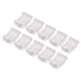 10Pcs COB LED Strip to Wire Connector 4Pin 10mm Transparent Solderless LED Adapter Connectors for Home School Office