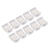 10Pcs COB LED Strip to Wire Connector 4Pin 10mm Transparent Solderless LED Adapter Connectors for Home School Office