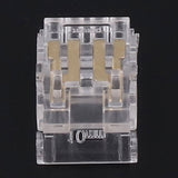 10Pcs COB LED Strip to Wire Connector 4Pin 10mm Transparent Solderless LED Adapter Connectors for Home School Office