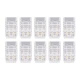 10Pcs COB LED Strip to Wire Connector 2Pin 8mm Transparent Solderless LED Strip Connector for Home Office School