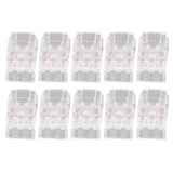 10Pcs COB LED Strip to Wire Connector 2Pin 8mm Transparent Solderless LED Strip Connector for Home Office School