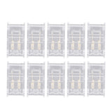 10Pcs COB LED Strip to Wire Connector 2Pin 8mm Transparent Solderless LED Strip Connector for Home Office School