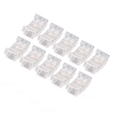 10Pcs COB LED Strip to Wire Connector 2Pin 8mm Transparent Solderless LED Strip Connector for Home Office School