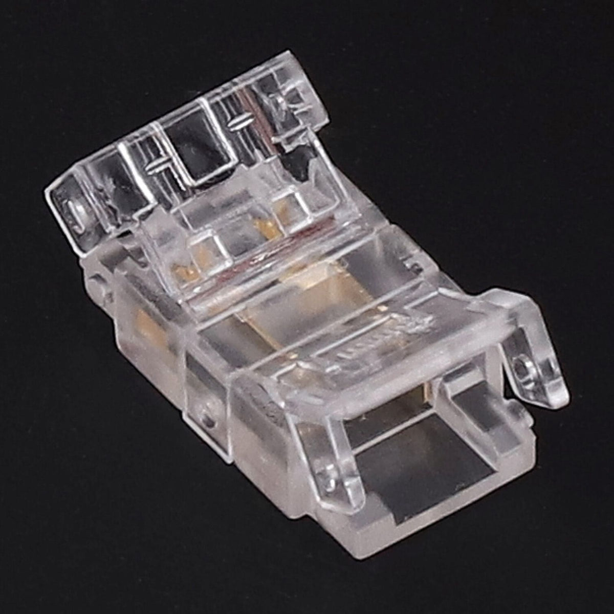 10Pcs COB LED Strip to Wire Connector 2Pin 8mm Transparent Solderless LED Strip Connector for Home Office School