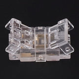 10Pcs COB LED Strip to Wire Connector 2Pin 8mm Transparent Solderless LED Strip Connector for Home Office School - Extra Image