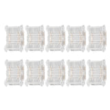 10 Pcs 3Pin 10mm COB LED Strip Connectors Strip to Strip Quick Connection Gapless Solderless LED Connectors for Strip Lights