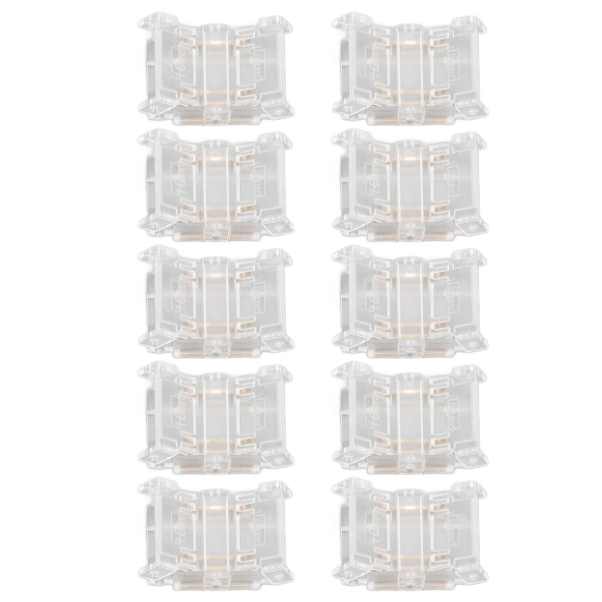 10 Pcs 3Pin 10mm COB LED Strip Connectors Strip to Strip Quick Connection Gapless Solderless LED Connectors for Strip Lights