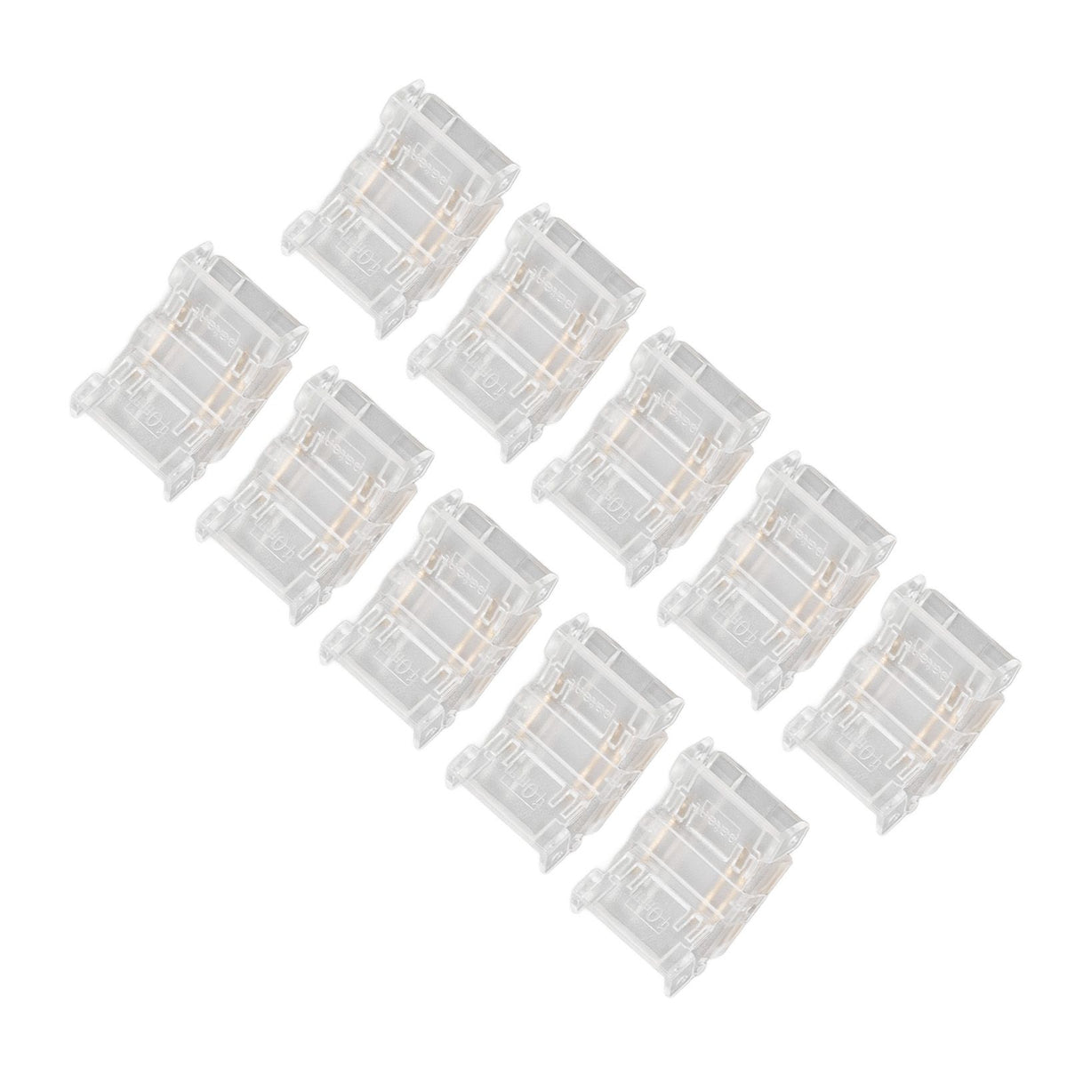 10 Pcs 3Pin 10mm COB LED Strip Connectors Strip to Strip Quick Connection Gapless Solderless LED Connectors for Strip Lights