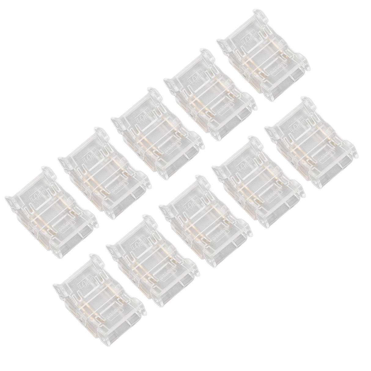 10 Pcs 3Pin 10mm COB LED Strip Connectors Strip to Strip Quick Connection Gapless Solderless LED Connectors for Strip Lights