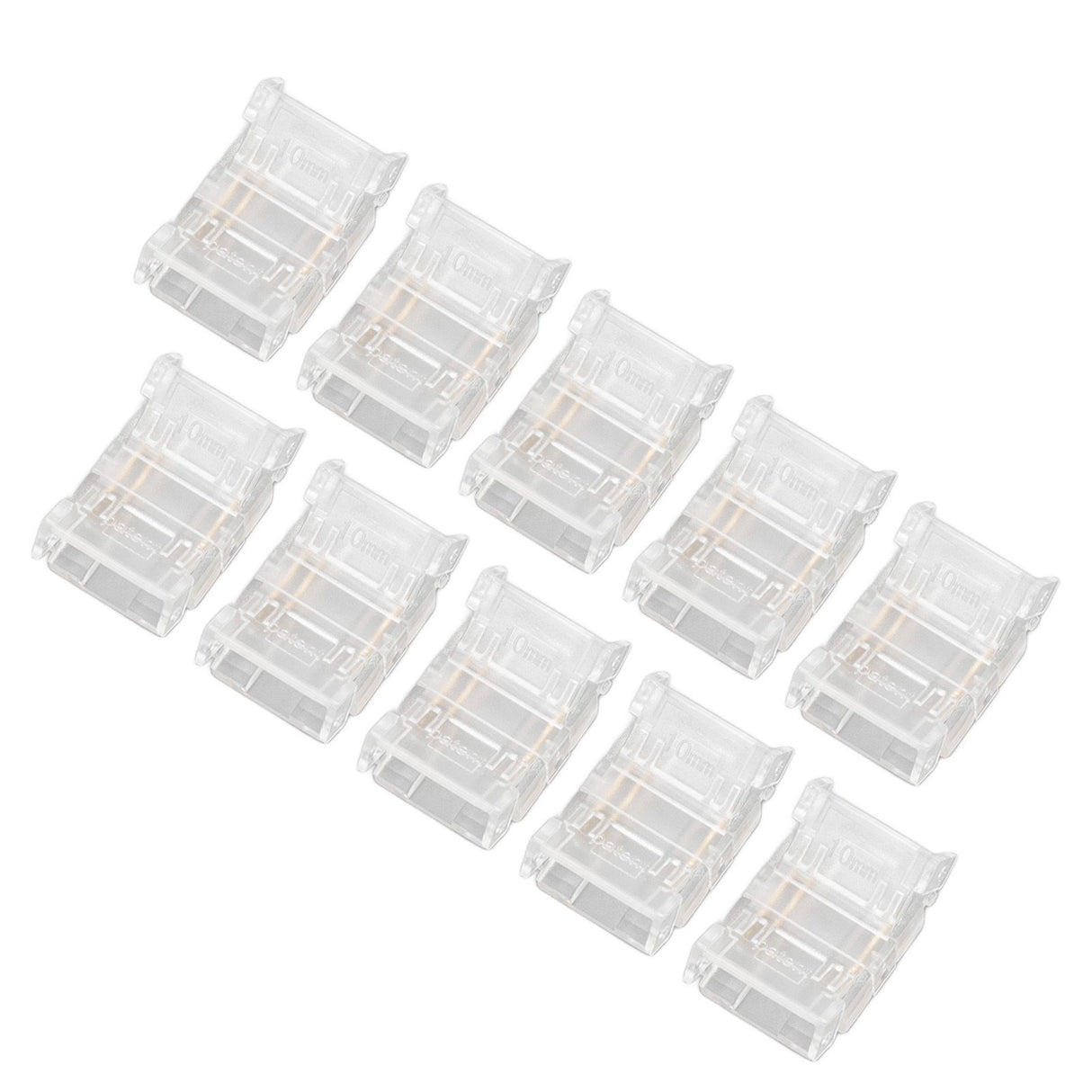 10 Pcs 3Pin 10mm COB LED Strip Connectors Strip to Strip Quick Connection Gapless Solderless LED Connectors for Strip Lights