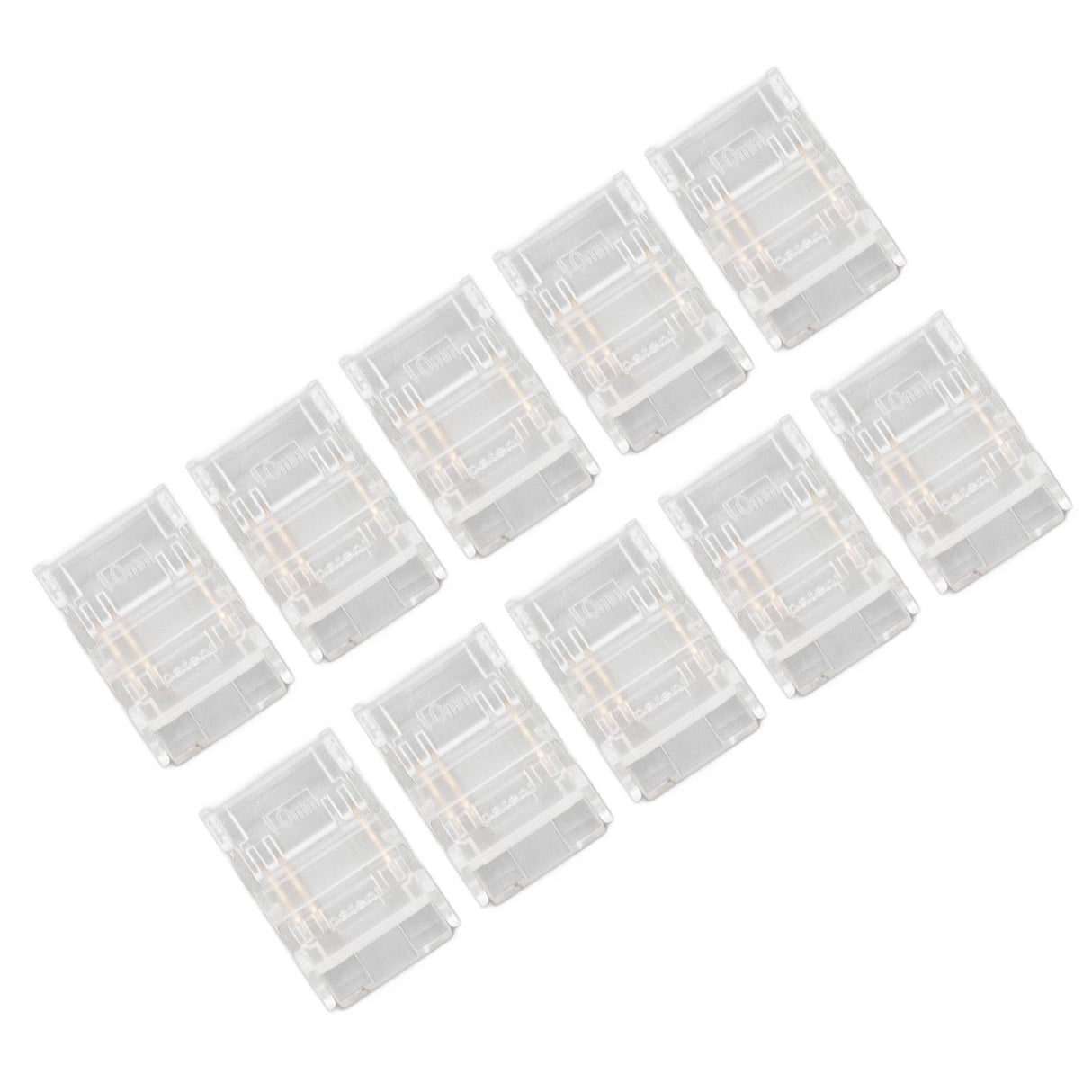10 Pcs 3Pin 10mm COB LED Strip Connectors Strip to Strip Quick Connection Gapless Solderless LED Connectors for Strip Lights