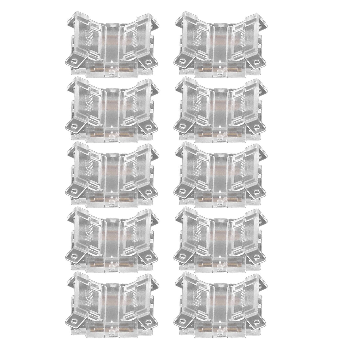 10 Pcs 2Pin 10mm LED Strip Connectors Strip to Strip Quick Connect Solderless LED Strip Lights Connectors