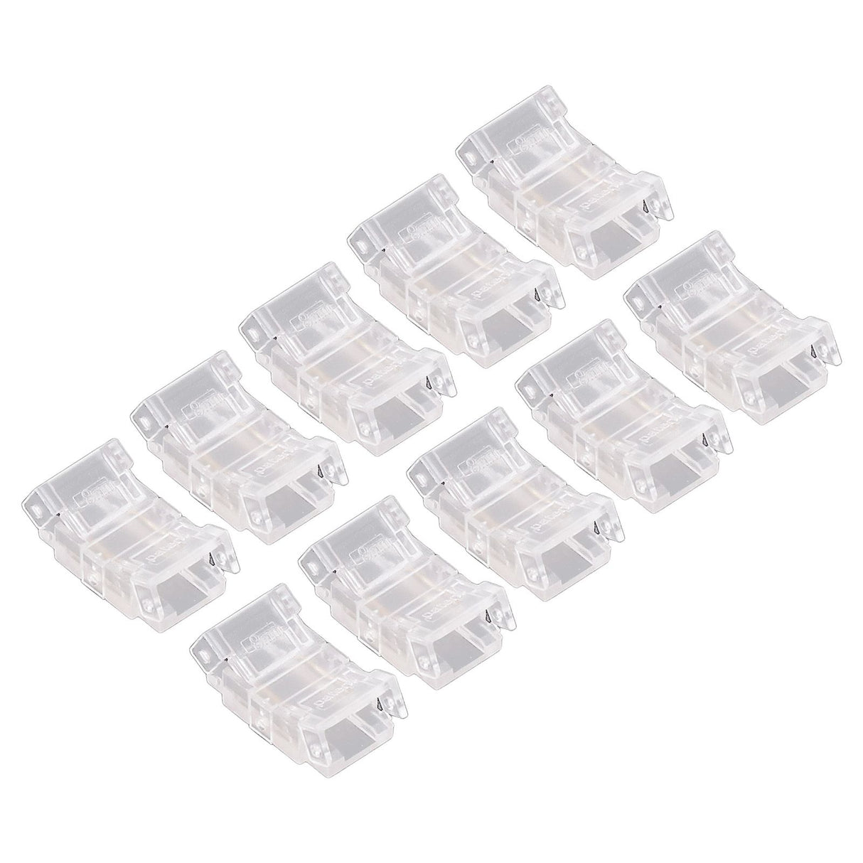 10 Pcs LED Light Strip Connectors 2Pin 8mm Strip to Strip Solderless COB LED Light Strip Connectors