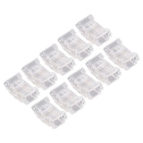 10 Pcs LED Light Strip Connectors 2Pin 8mm Strip to Strip Solderless COB LED Light Strip Connectors - Front View