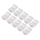 10 Pcs LED Light Strip Connectors 2Pin 8mm Strip to Strip Solderless COB LED Light Strip Connectors - Top-Down View