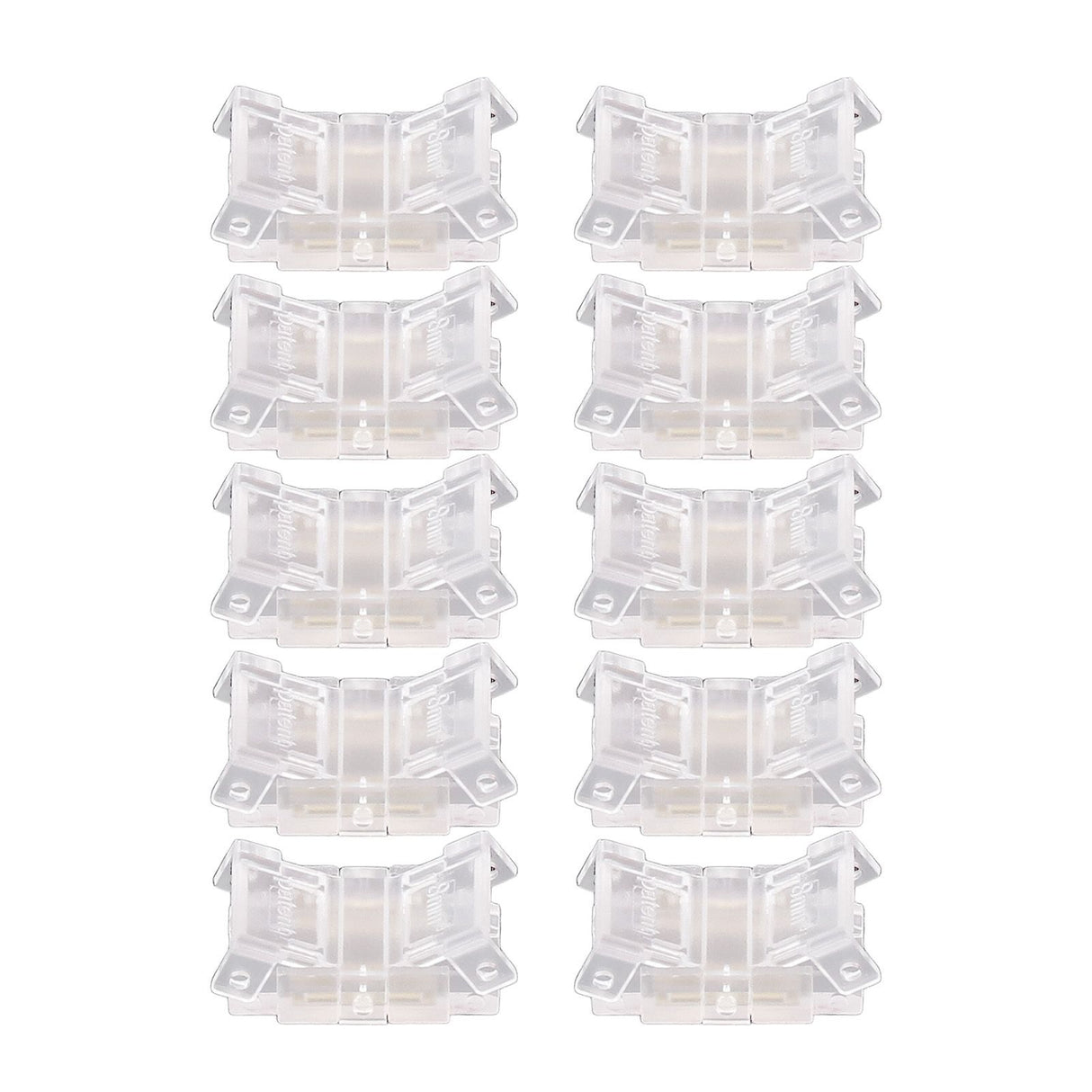 10 Pcs LED Light Strip Connectors 2Pin 8mm Strip to Strip Solderless COB LED Light Strip Connectors