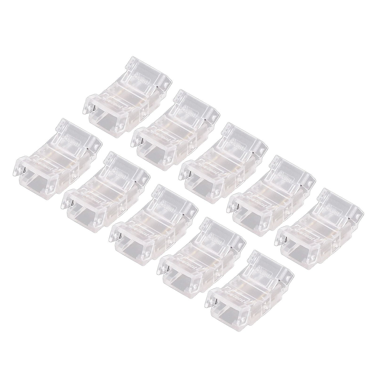 10 Pcs LED Light Strip Connectors 2Pin 8mm Strip to Strip Solderless COB LED Light Strip Connectors