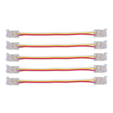 10Pcs LED Light Strip Connectors 3Pin 8mm Safe PC Strong Compatibility COB LED Strip Connectors for Home Party Office