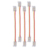 10Pcs LED Light Strip Connectors 3Pin 8mm Safe PC Strong Compatibility COB LED Strip Connectors for Home Party Office