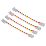 10Pcs LED Light Strip Connectors 3Pin 8mm Safe PC Strong Compatibility COB LED Strip Connectors for Home Party Office
