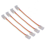 10Pcs LED Light Strip Connectors 3Pin 8mm Safe PC Strong Compatibility COB LED Strip Connectors for Home Party Office - Close-Up Angle