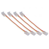 10Pcs LED Light Strip Connectors 3Pin 8mm Safe PC Strong Compatibility COB LED Strip Connectors for Home Party Office