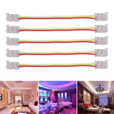 10Pcs LED Light Strip Connectors 3Pin 8mm Safe PC Strong Compatibility COB LED Strip Connectors for Home Party Office - Extra Image