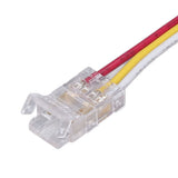 10Pcs LED Light Strip Connectors 3Pin 8mm Safe PC Strong Compatibility COB LED Strip Connectors for Home Party Office