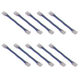 10pcs LED Strip Light Connector Kit 4Pin 10mm Quick Connection Strong Compatibility LED Strip Accessories