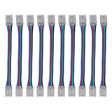 10pcs LED Strip Light Connector Kit 4Pin 10mm Quick Connection Strong Compatibility LED Strip Accessories