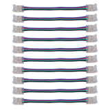 10pcs LED Strip Light Connector Kit 4Pin 10mm Quick Connection Strong Compatibility LED Strip Accessories