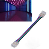 10pcs LED Strip Light Connector Kit 4Pin 10mm Quick Connection Strong Compatibility LED Strip Accessories