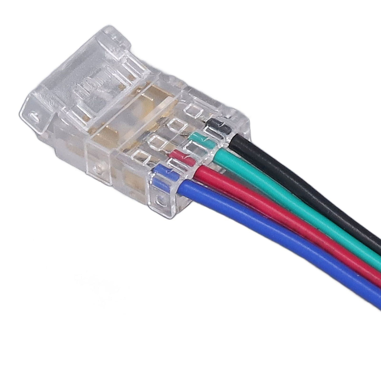 10pcs LED Strip Light Connector Kit 4Pin 10mm Quick Connection Strong Compatibility LED Strip Accessories