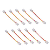 10pcs LED Strip Light Connector Kit 3Pin 10mm Quick Connection Strong Compatibility COB Light Strip Connector for Warehouse