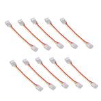 10pcs LED Strip Light Connector Kit 3Pin 10mm Quick Connection Strong Compatibility COB Light Strip Connector for Warehouse