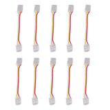 10pcs LED Strip Light Connector Kit 3Pin 10mm Quick Connection Strong Compatibility COB Light Strip Connector for Warehouse - Side View