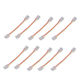 10pcs LED Strip Light Connector Kit 3Pin 10mm Quick Connection Strong Compatibility COB Light Strip Connector for Warehouse